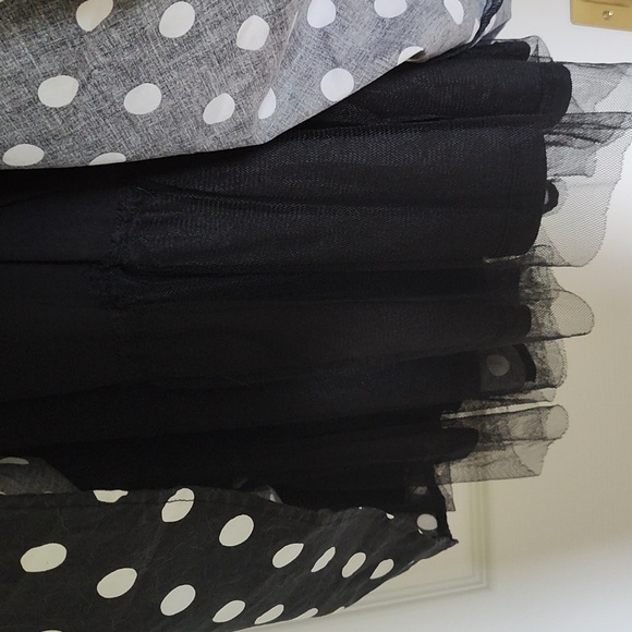 Hot Topic Black and White Polka Dot Swing Dress - Picture 4 of 5